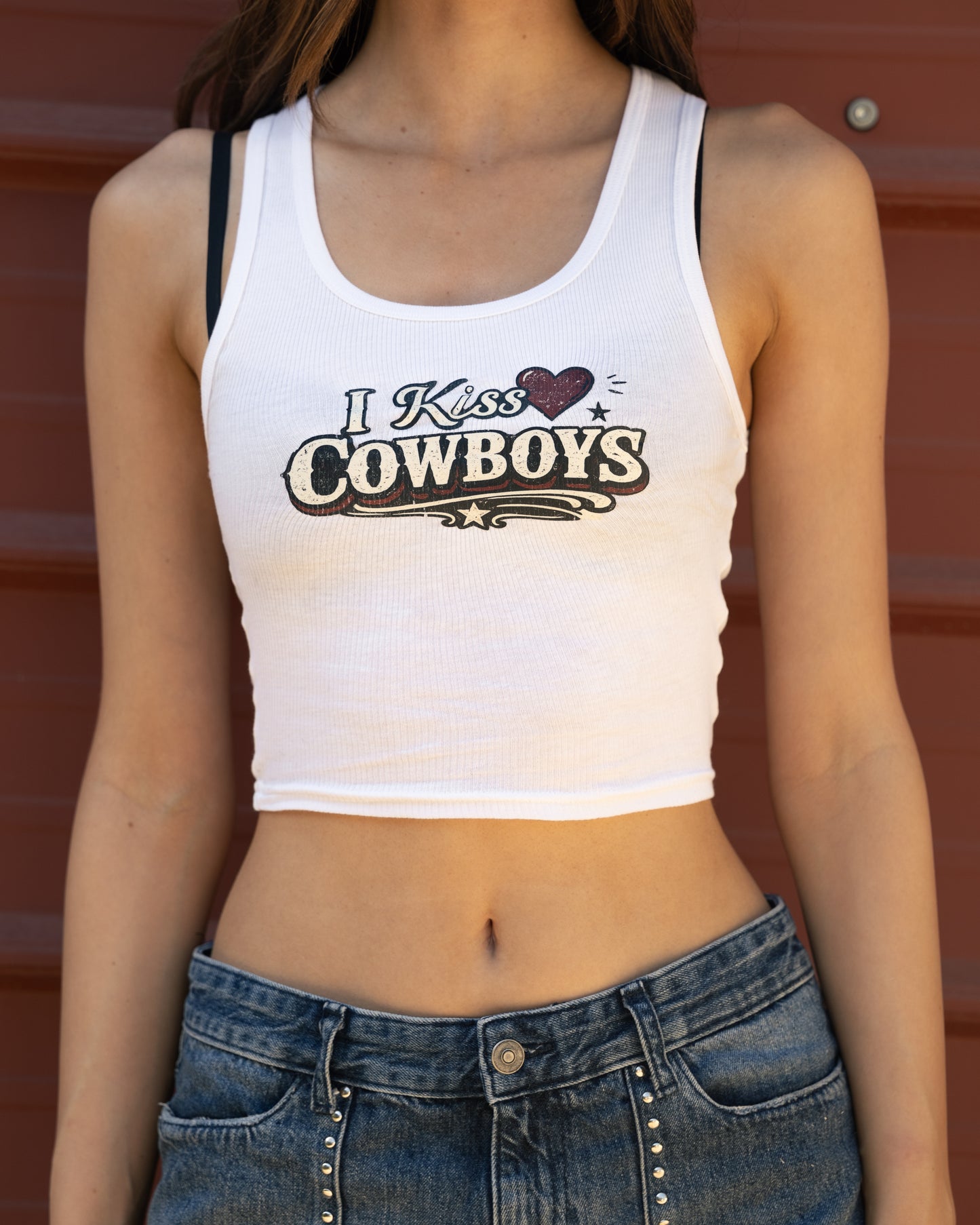 I KISS COWBOYS TANK